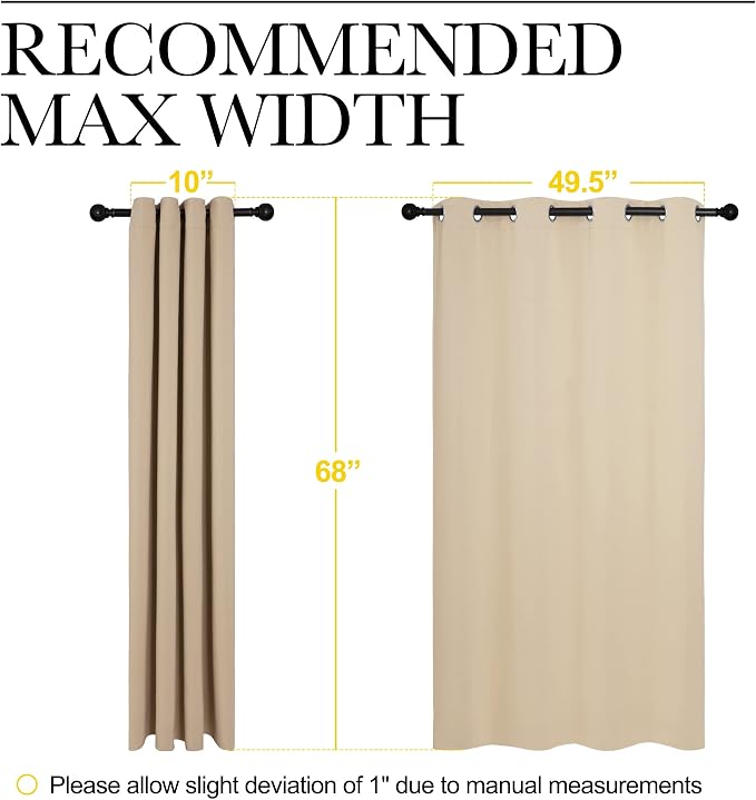 NICETOWN Room Darkening Curtain Panels - Image 7