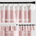 MIULEE Baby Pink Back Tab Blackout Curtains 96 Inch Length 2 Panels Set - Image 3