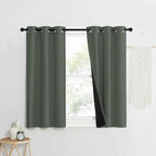 NICETOWN 100% Blackout Curtains 50" Long, Pair of Energy Smart & Noise Blocking by NICETOWN