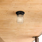 Design House 2-Pack Jelly Jar 1-Light Indoor/Outdoor Flush Mount Ceiling Light - Image 9