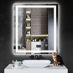 36"x32" LED Bathroom Mirror by INFINIGLASS