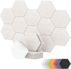 12 Pack High Density Hexagon Acoustic Panels, TONOR 12"x 10"x 0.4" Soundproof by TONOR