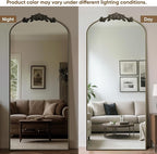 Antok Arched Full Length Mirror, Full Body Mirrors - Image 5