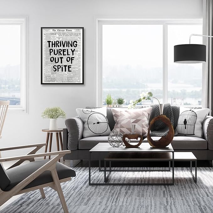Black And White Newspaper Poster Fashion Fun Motivational Quote Wall Art - Image 6