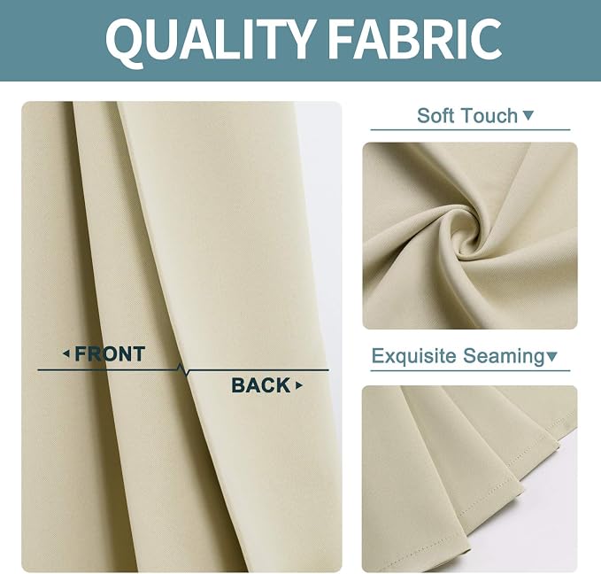 ChrisDowa Blackout Curtains 36 Inches Long - Image 3