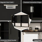 Medicine Cabinet, Wooden Bathroom Wall Cabinet - Image 4