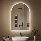 Arched Backlit Mirror Bathroom 20"x30"- Frameless LED Bathroom Mirror by OUMUSUMIRROR