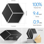 12-Pack Self-Adhesive Acoustic Panels 12" x 10" x 0.4" High-Density, - Image 3