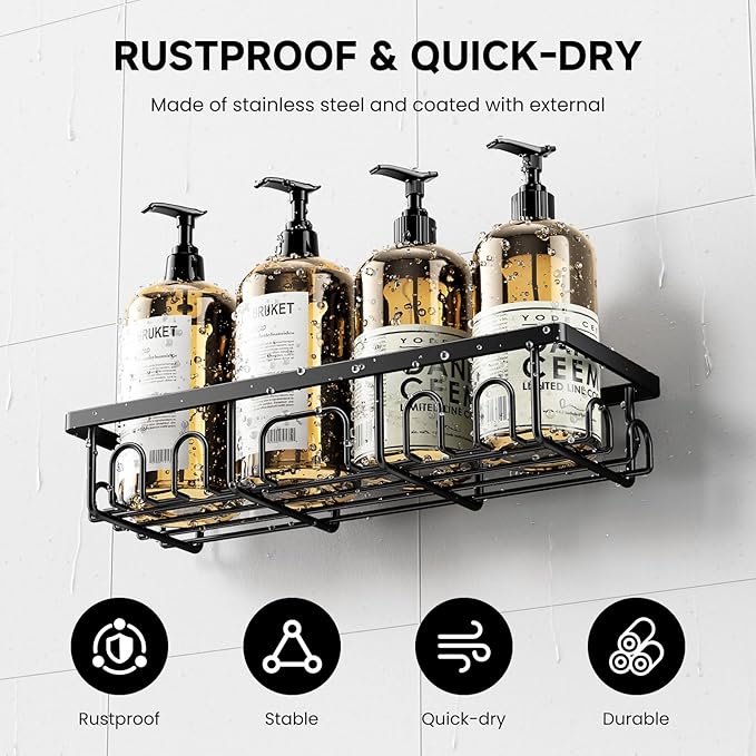 Shower Caddy, 5 Pack Shower Shelves - Image 3