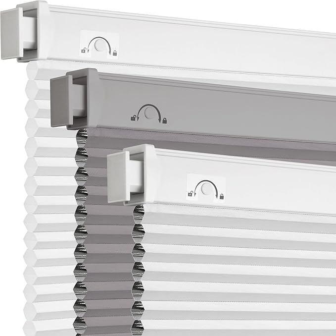 Grandekor No Tools Cordless Cellular Shades, UV Protection Privacy No Drill by Grandekor