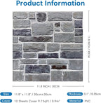 COMSTICKC 3D Faux Stone Wall Panel Peel and Stick Wall Tiles, Ultra-Light Thin - Image 5