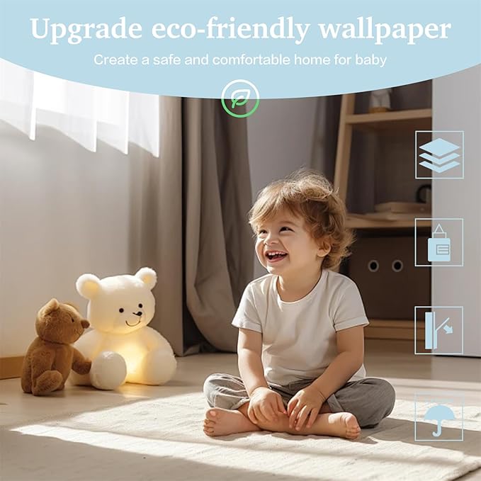 Dimoon 17.7''x236'' Peel and Stick Wallpaper White Contact Paper - Image 2