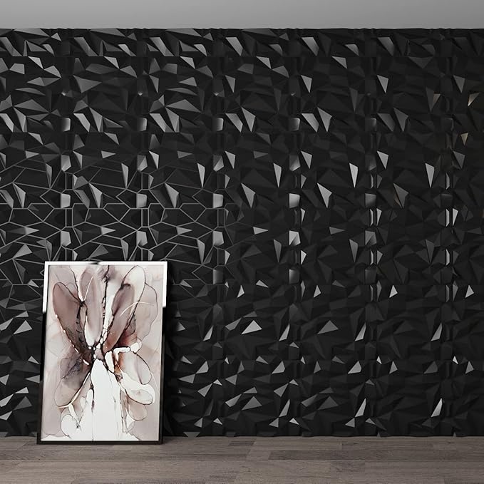 Art3d Decorative 3D Wall Panels 12 Pack 19.7" x 19.7" PVC 3D Diamond Wall Panel - Image 2