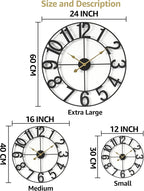Sorbus Large Wall Clock for Living Room Decor - Image 8