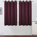 LEMOMO Burgundy Red Thermal Blackout Curtains/52 x 54 Inch/Set of 2 Panels Room by Lemomo