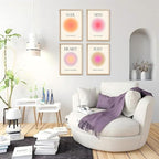 Framed 4 colorful abstract halo posters angel number positive energy - Image 2