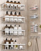 8 Pack Adhesive Rustproof Shower Shelves by Unknown
