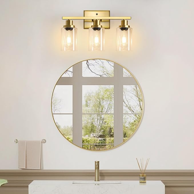 Ascher Bathroom Vanity Light Fixtures, 3 Light Wall Sconces Lighting - Image 4