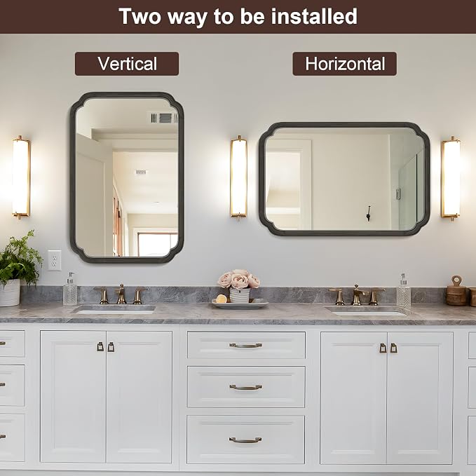 WallBeyond 24" x 36" Rounded Corner Arch Wall Mirror - Image 7