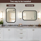 WallBeyond 24" x 36" Rounded Corner Arch Wall Mirror - Image 7
