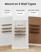 AMADA HOMEFURNISHING 47.2" L Floating Shelves, Wall Shelves Set of 3 - Image 8