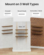 AMADA HOMEFURNISHING 35.4" L Floating Shelves, Wall Shelves Set of 3 - Image 8