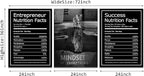 KAWAHONE Motivational Mindset Canvas Wall Art, Success Entrepreneur Nutrition - Image 4