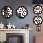 ZOLAPI 2-Piece Octagon Wall-Mounted Mirrors, Vintage Farmhouse Mirror - Image 3
