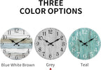 Wall Clock, Country Round Clocks Farmhous Wall Decorative - Image 2