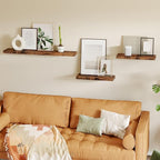 Fixwal Wood Floating Shelves, Wall Shelves Set of 4, Shelves - Image 6