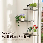 Rotating Window Plant Shelves 3-Tier, Wooden Window Shelf - Image 5