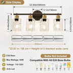 MOKATNG Bathroom Light Fixtures, 4-Light Coastal Vanity Lights - Image 7