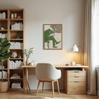 Funny Frog Smoking Wall Art Whimsical Green Frog Wall Decor Painting Cute - Image 4
