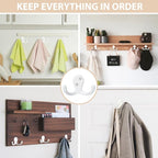 Homanu 54 Pack Coat Hooks, Heavy Duty Double Prong Coat Hooks Wall Mounted - Image 2