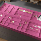VEELIKE Magenta Pink Velvet Wallpaper Peel and Stick Self Adhesive Soft Fabric - Image 2