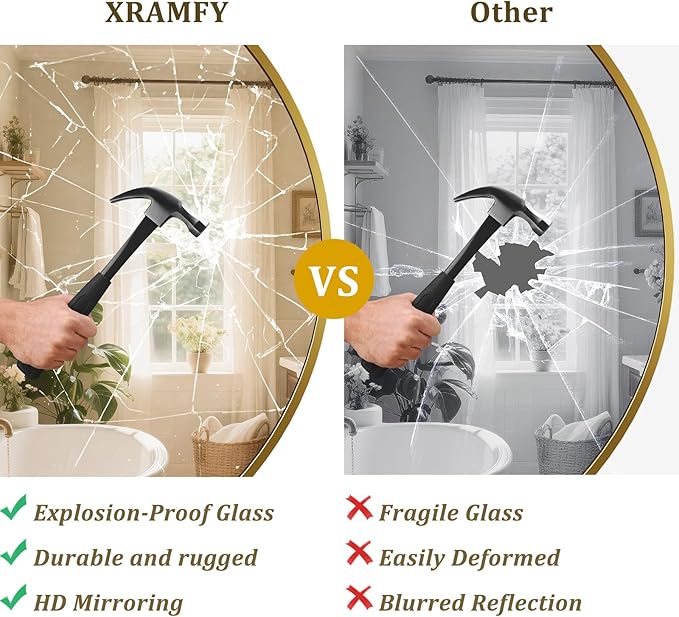 XRAMFY 40 Inch Round Mirror - Image 7