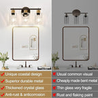 MOKATNG Bathroom Light Fixtures, 3-Light Coastal Vanity Lights - Image 5