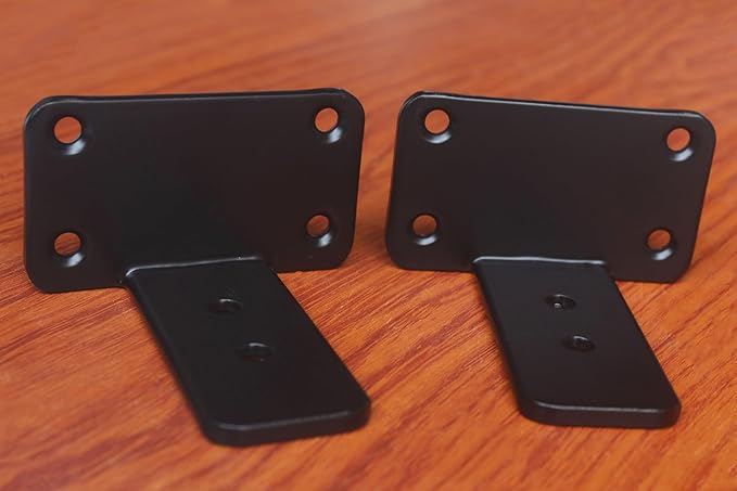 8 Pack - 3 inch Black Hidden L Shelf Bracket Iron Floating Shelf Brackets - Image 3
