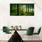 AIYISU Green Forest Canvas Wall Art Sunshine Forest Pictures Wall Decor Nature - Image 4