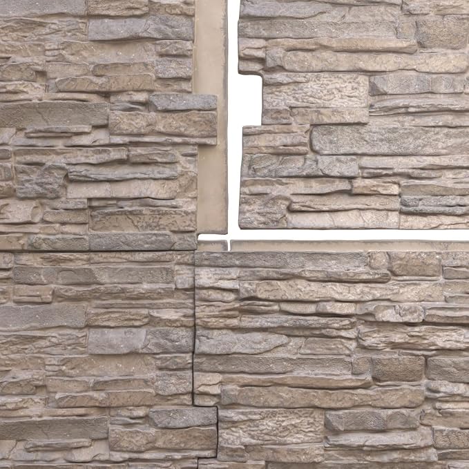 EverStone Canyon Ridge Faux Stone Panel, 45 3/4"W x 24 1/2"H x 1 1/4"D - Image 9