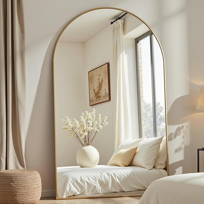 Dewfig Arched Full Length Mirror, Oversized Full Body Mirrors by YourSpacePerfectlyReflected