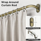 Curtain Rods 36-152 Inch, Antique Bronze Wrap Around Blackout Curtain Rods - Image 2