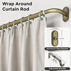 2 Pack Curtain Rods 32-46 Inch, Antique Bronze Wrap Around Blackout Curtain Rods - Image 2