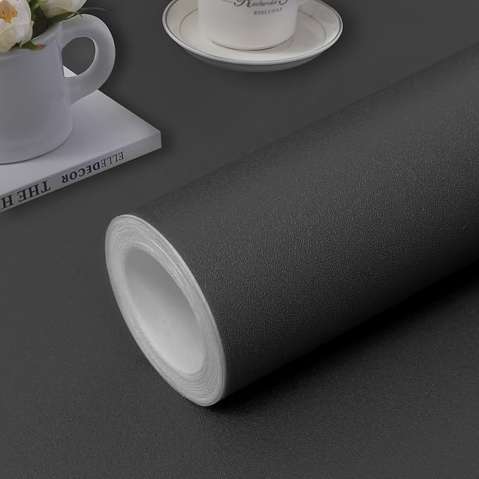 practicalWs 15.7"x 984.2" Grey Wallpaper Self Adhesive Peel and Stick Wall by practicalWs