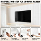 Qidejoy 33 Pcs 3D PVC Slat Wall Panels 12X12in Fluted Textured Paneling Modern - Image 6