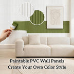 Qidejoy 33 Pcs 3D PVC Slat Wall Panels 12X12in Fluted Textured Paneling Modern - Image 8