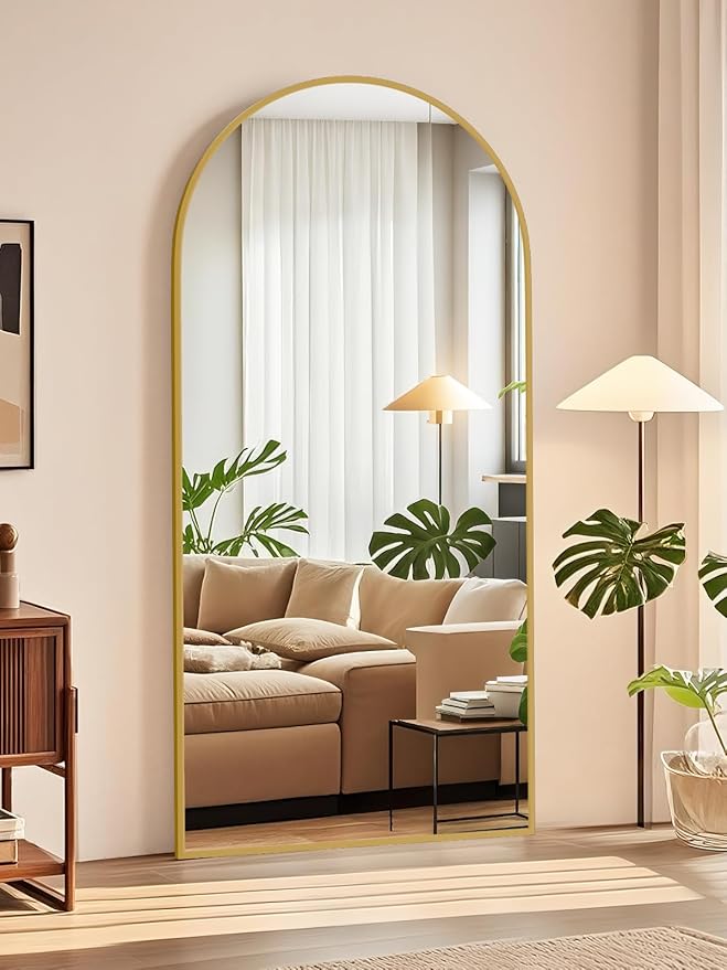 71"x32" Floor Mirror Full Length, Arched Full Length Mirror by Unknown