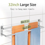 Double Towel Bar 32 Inch, Towel Rack - Image 4