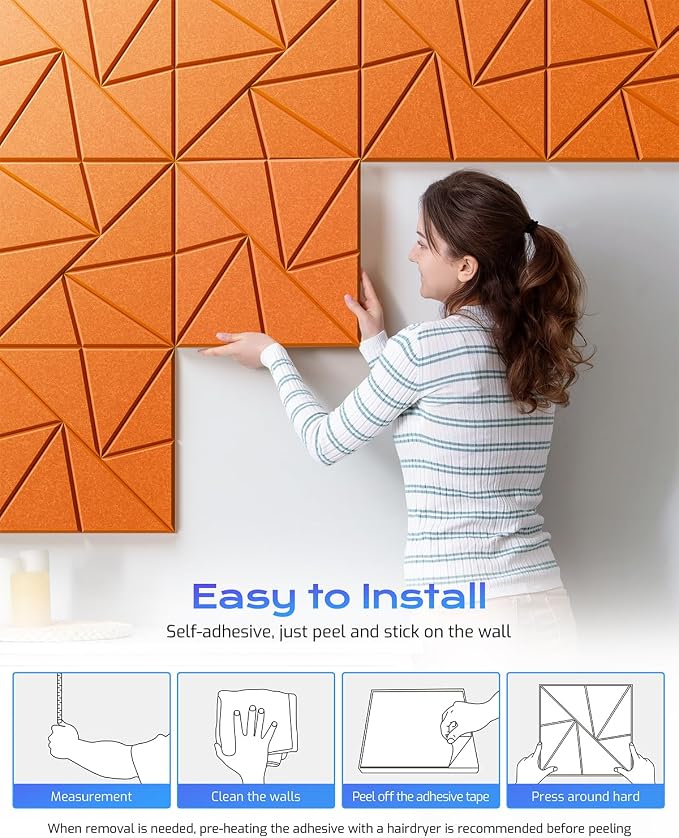 12 Pack Acoustic Panels, Sound Proof Foam Panels - Image 6
