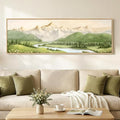 Large Framed Green Landscape Wall Art by Cuspin